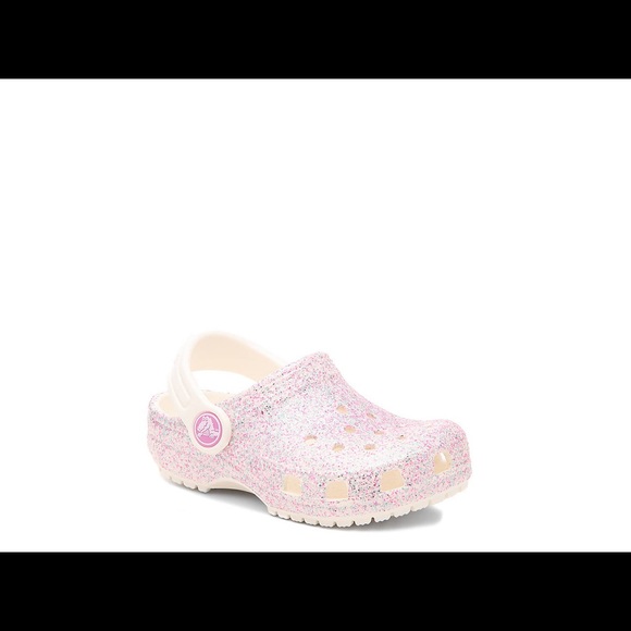 CROCS Other - Crocs, white glitter😍